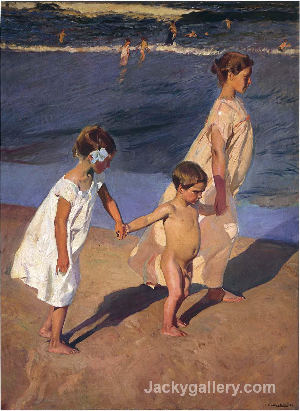 To the Water, Valencia by Joaquin Sorolla y Bastida paintings reproduction